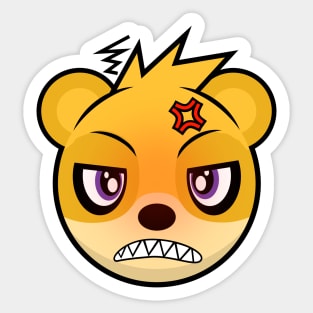 Angry Yellow Bear Cockburn Sticker